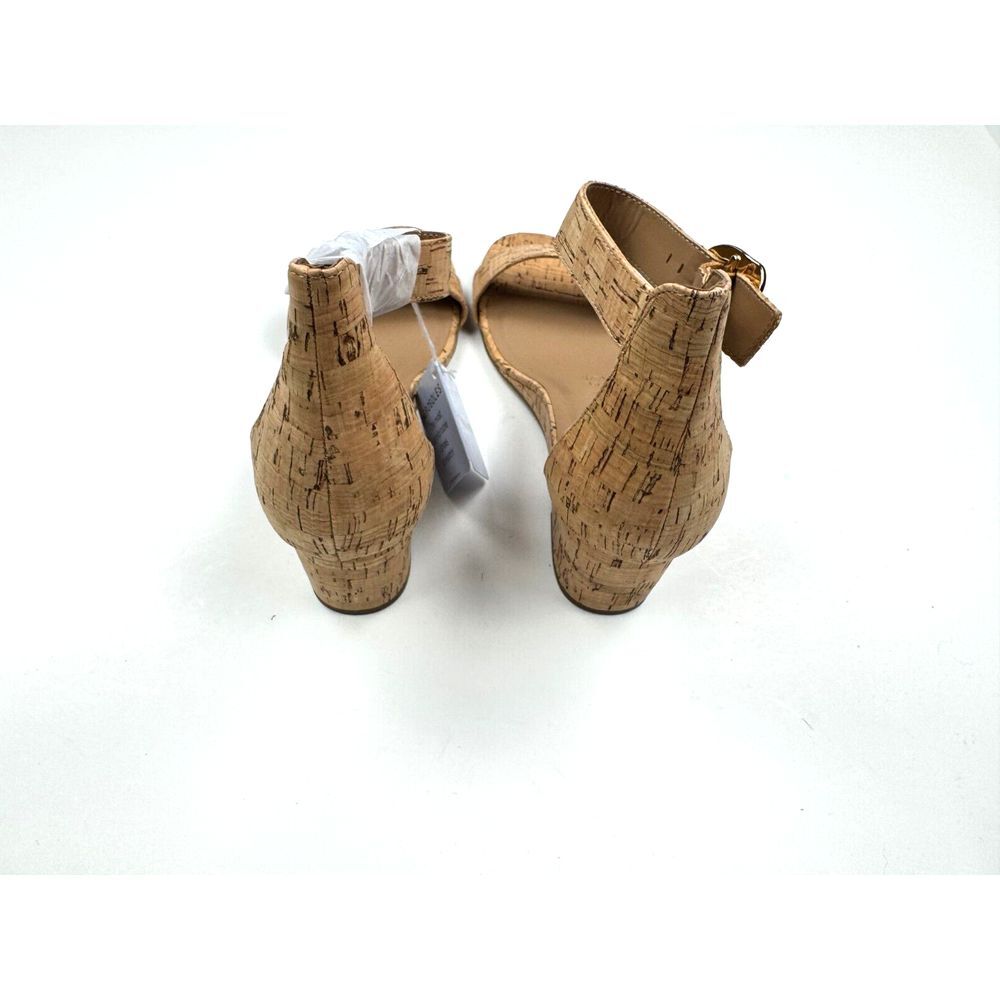 AEROSOLES Cork Wedge Sandals in Natural Tan - Picture 11 of 11